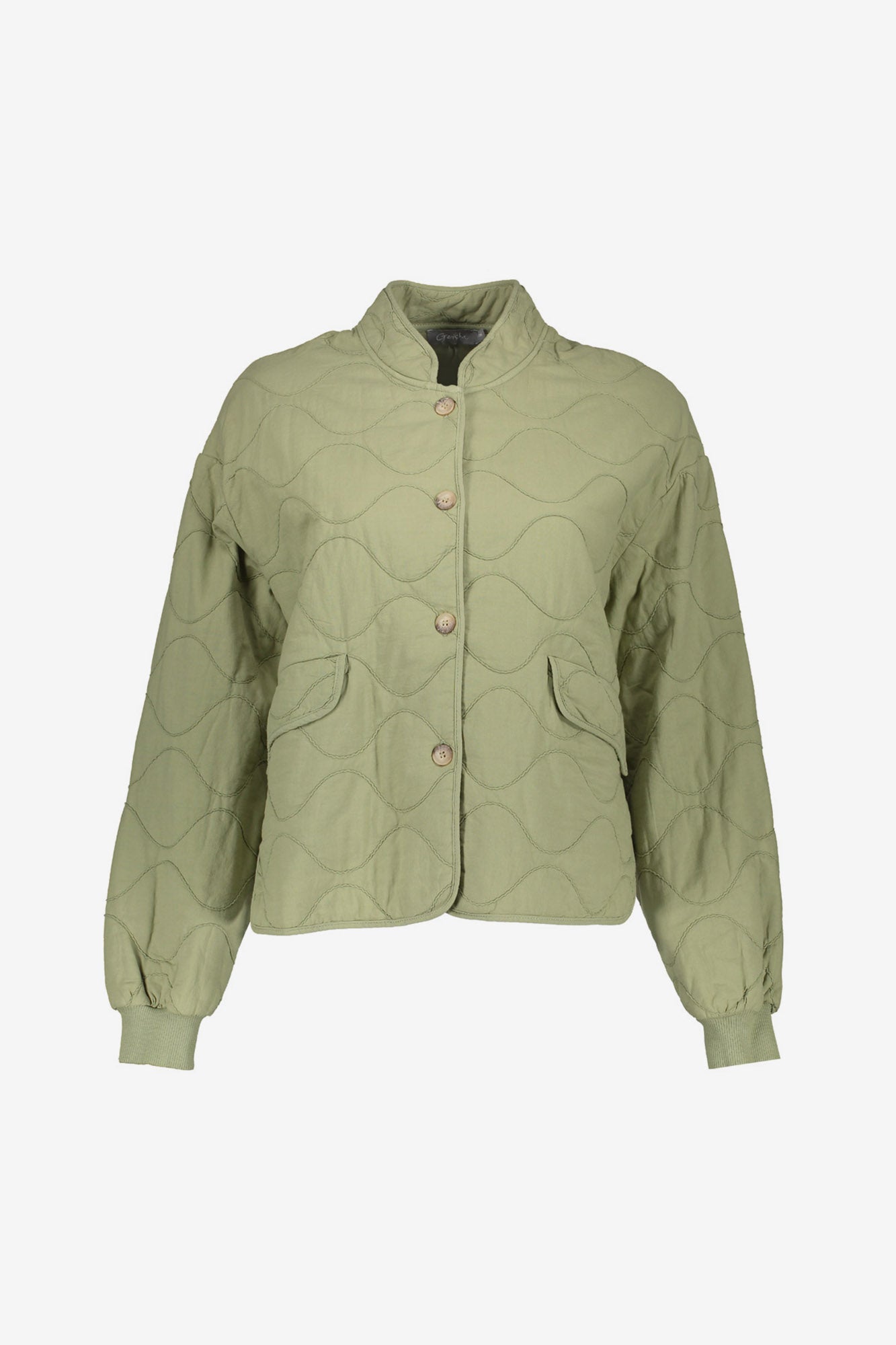 Geisha gesteppte Jacke mit Wellenmuster