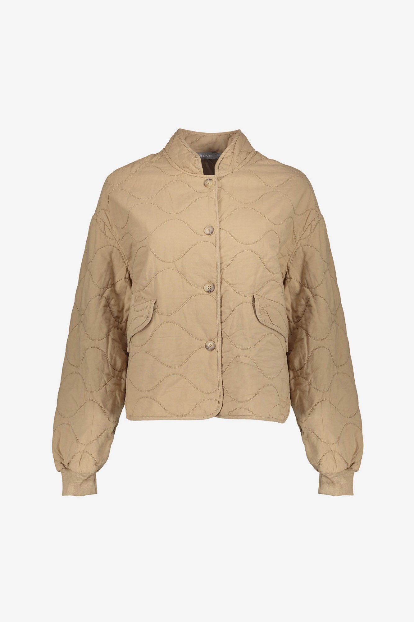 Geisha gesteppte Jacke mit Wellenmuster