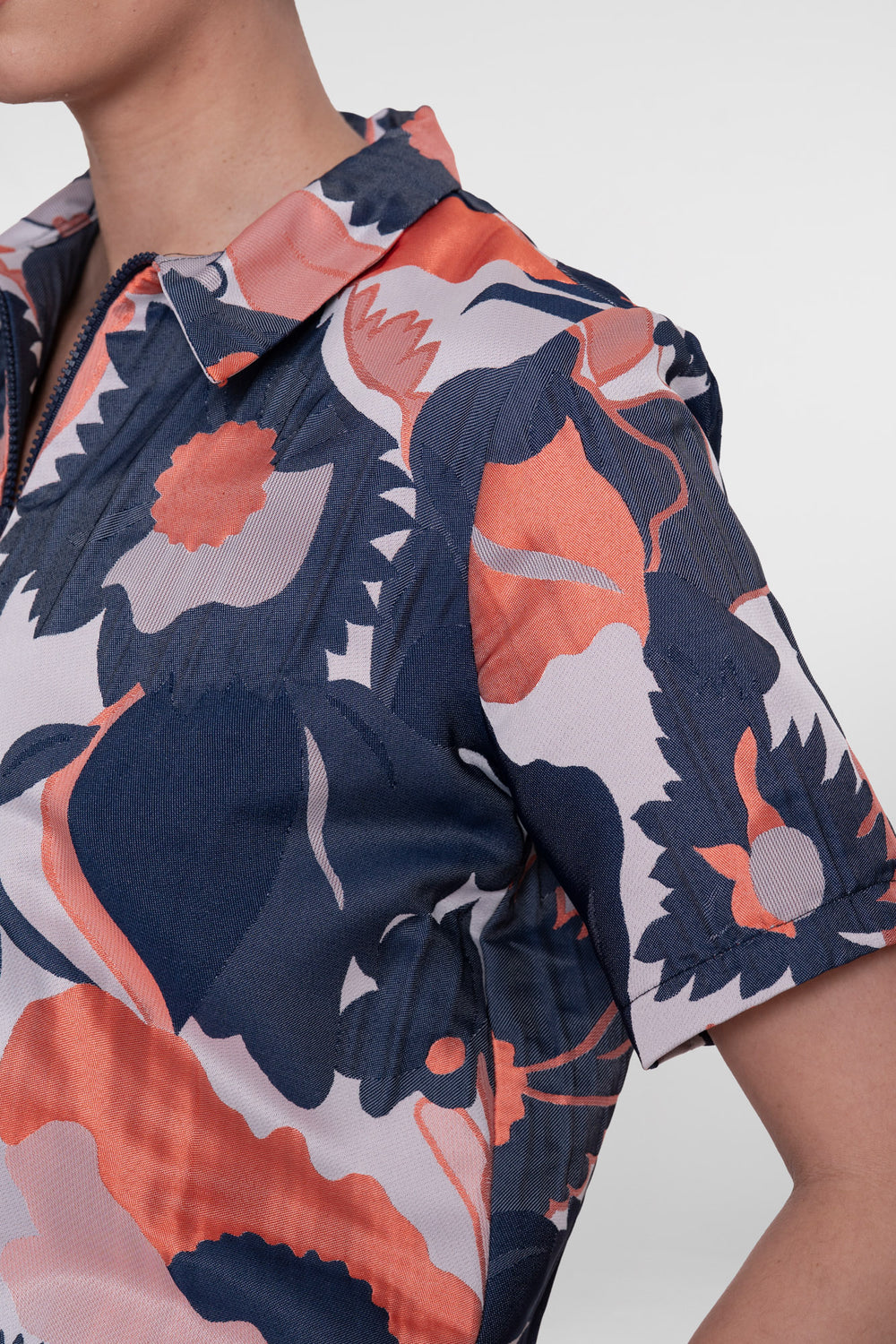 Jacke mit grafischem Blumendruck