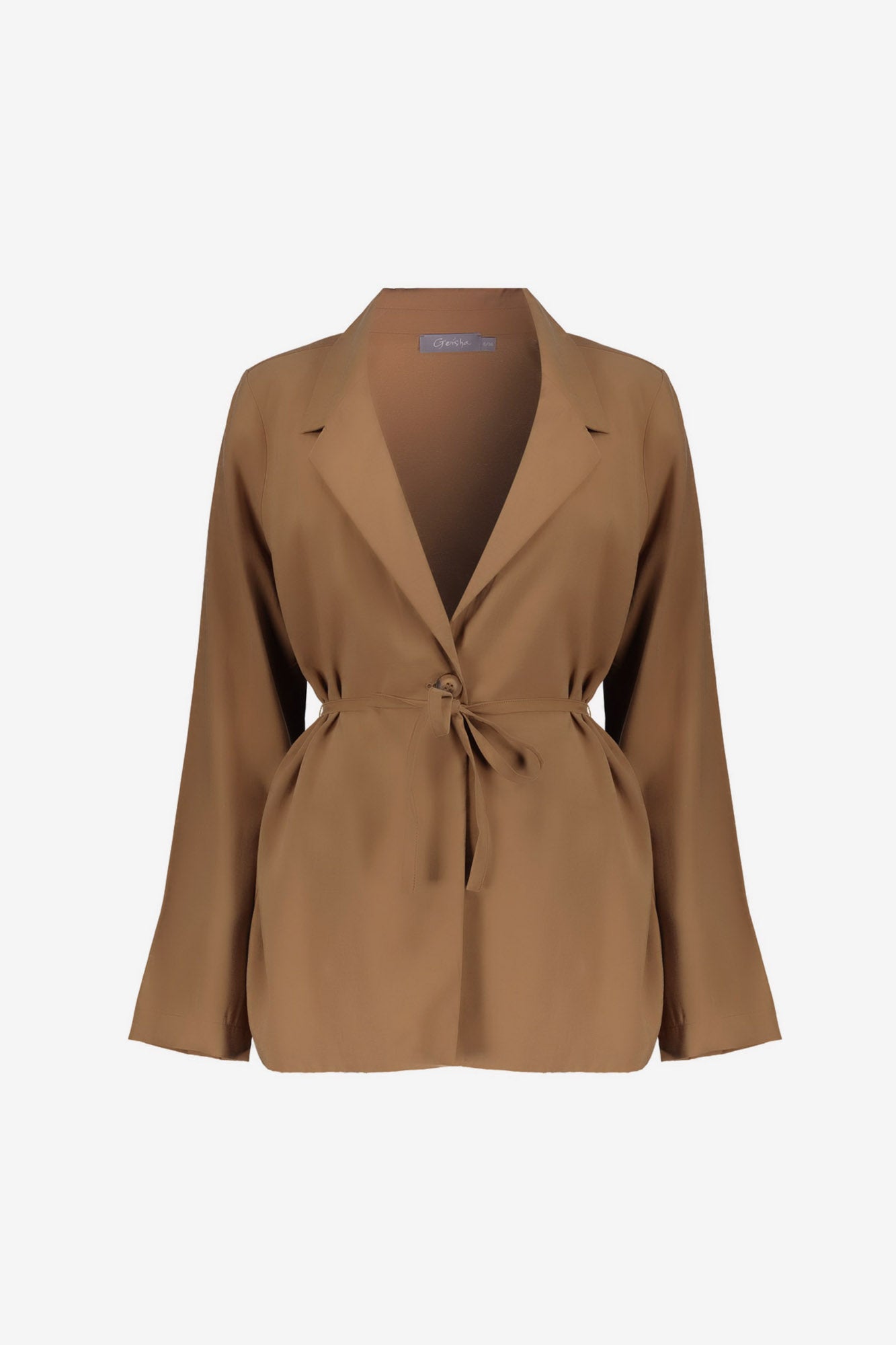 Geisha-Blazer mit Gürtel und Reverskragen