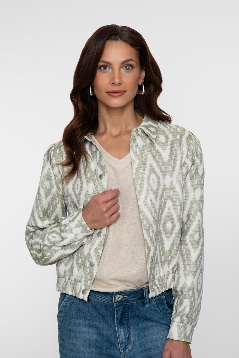 Geisha Jacke mit Ikatprint