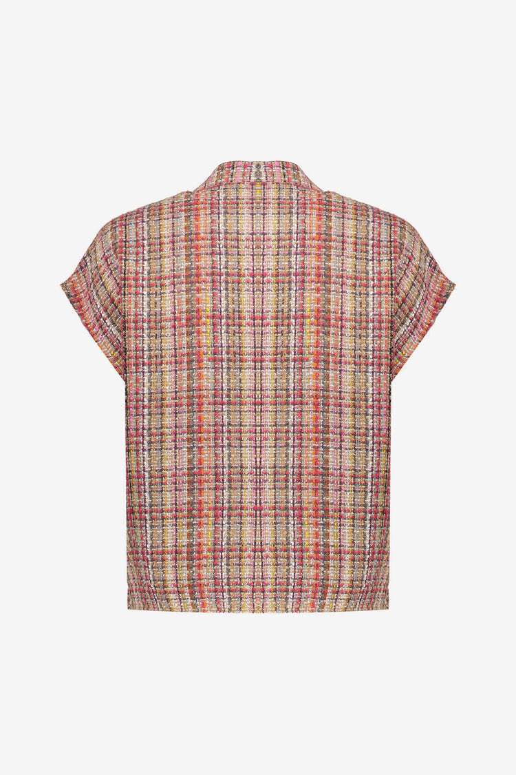 Geisha Tweed-Weste mit farbiger Struktur und Lurex