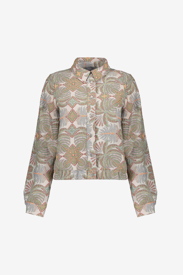 Geisha Jacke mit botanischem Print