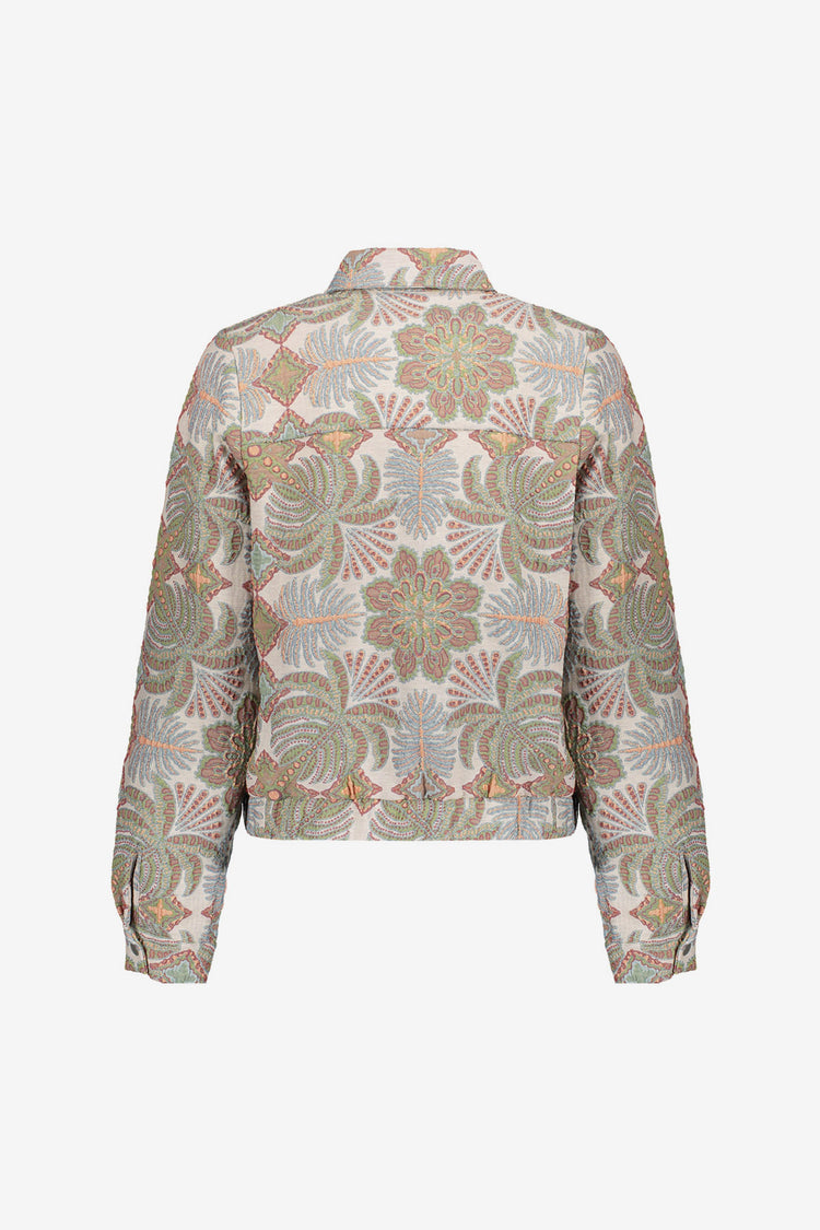 Geisha Jacke mit botanischem Print