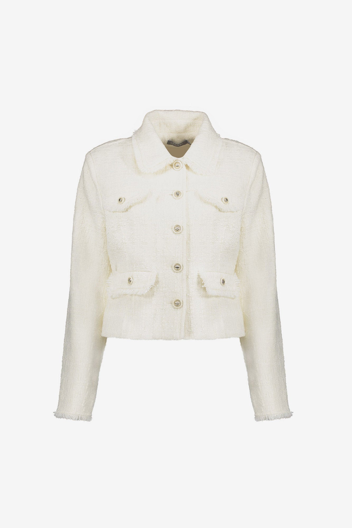 Kurzer strukturierter Geisha-Blazer mit Zierknöpfen