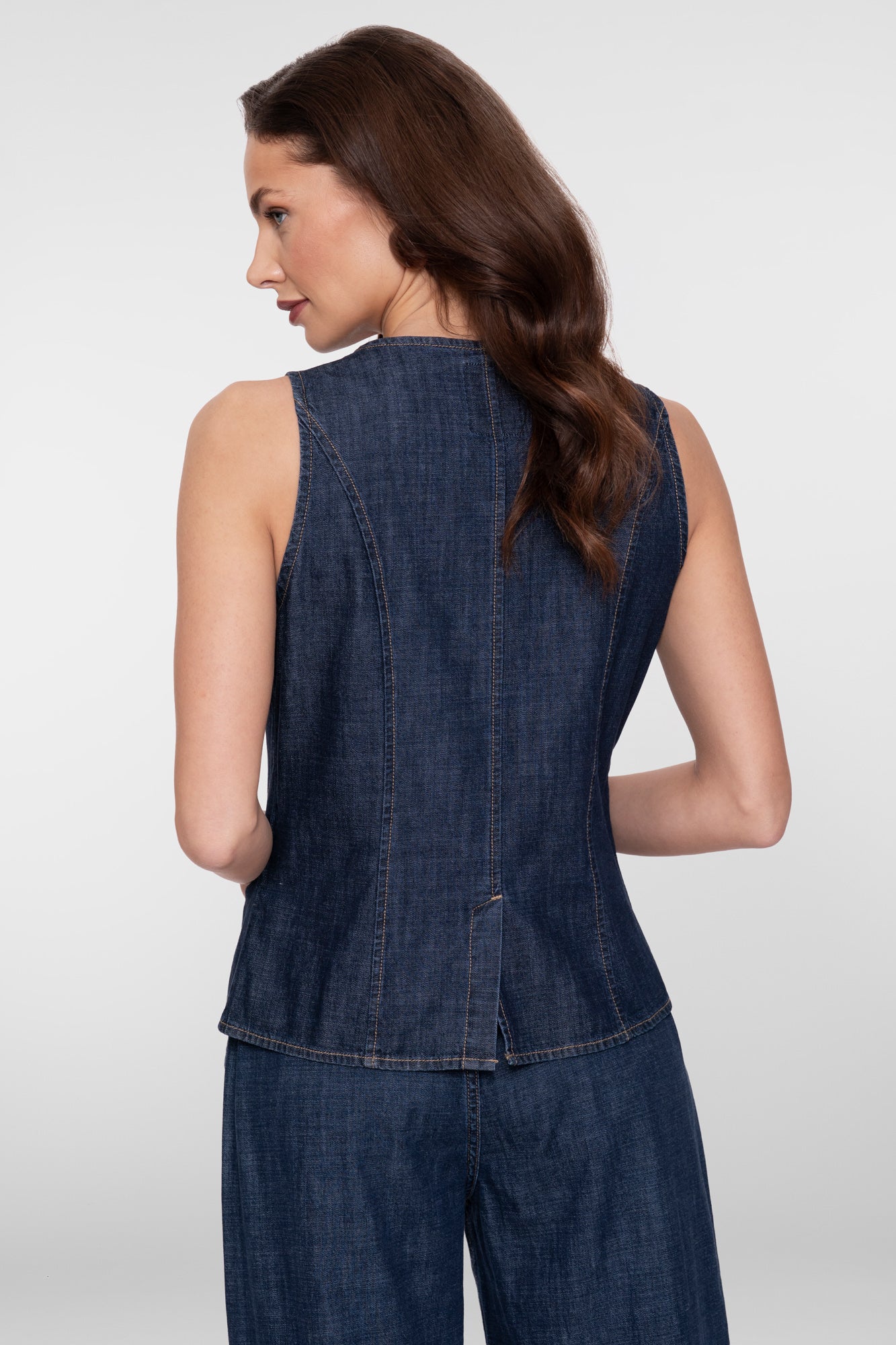 Geisha Denimweste mit Knöpfen