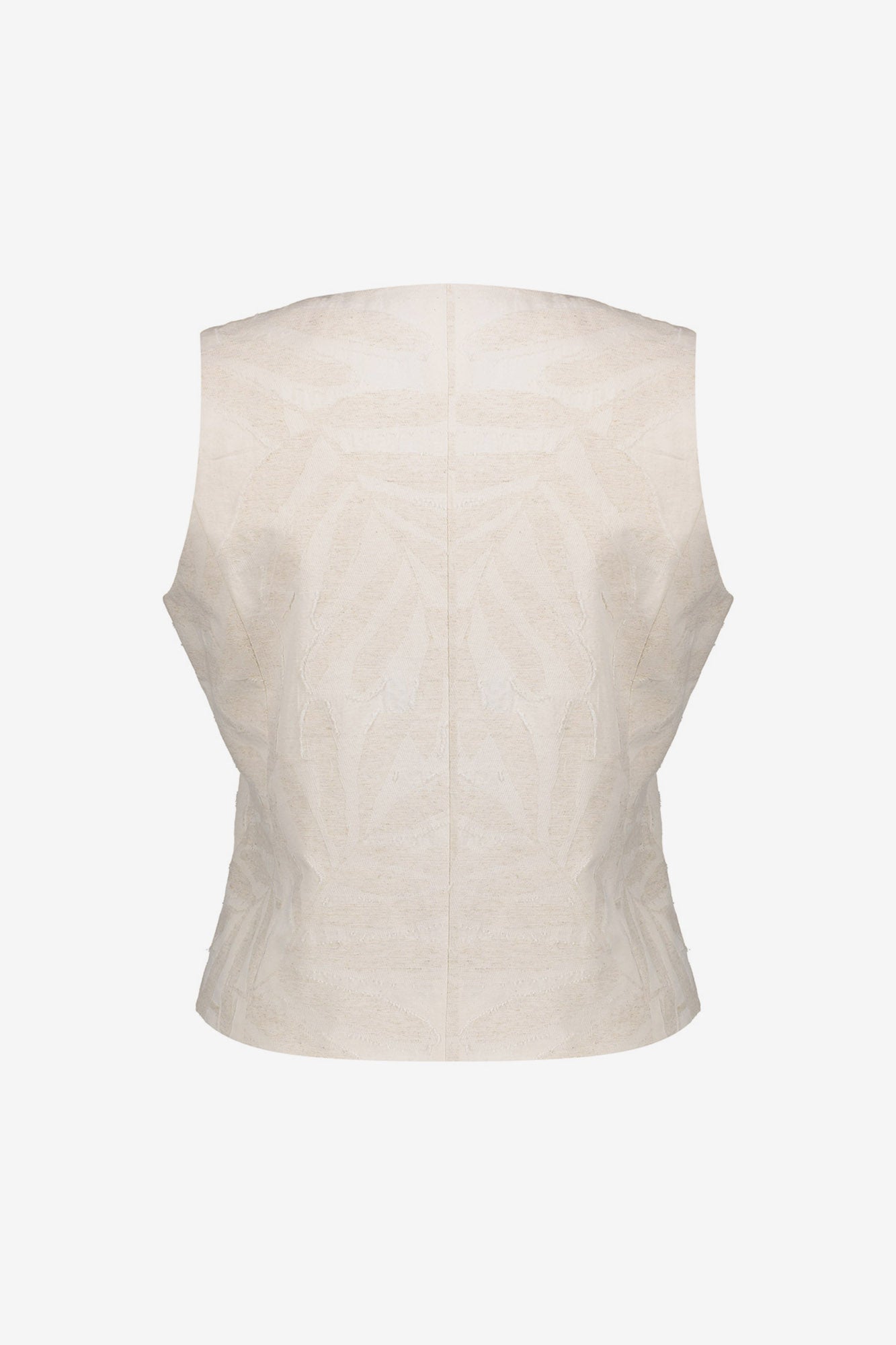 Geisha Damenweste jacquard ecru mit Knopfverschluss