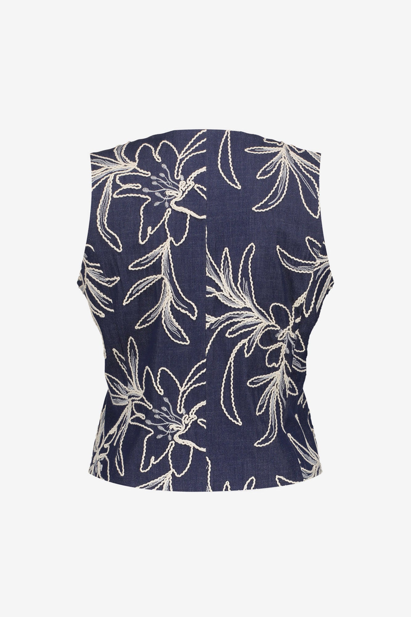 Geisha Weste mit gesticktem Blumenmuster