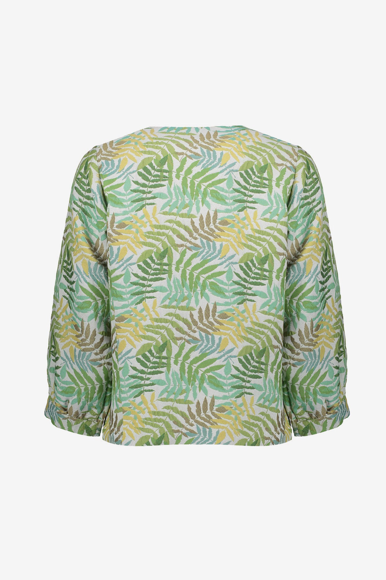 Geisha Bomberjacke mit Palmenblätter-Print und moderner Ausstrahlung