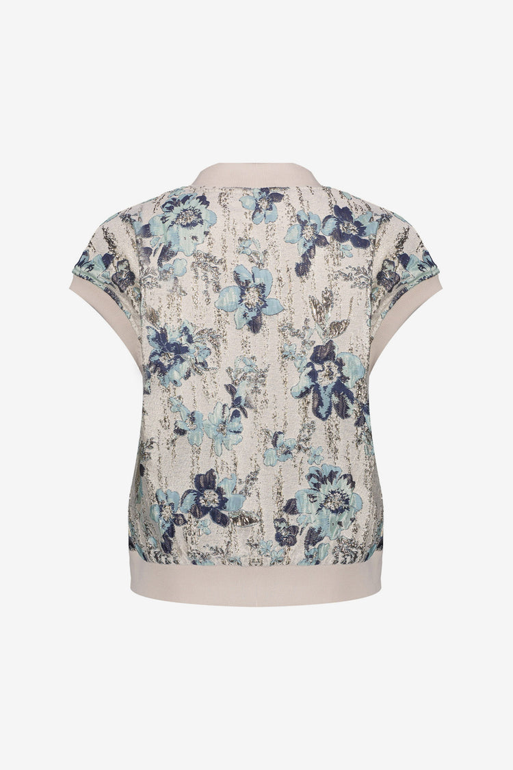 Geisha sleeveless jaquard bomber