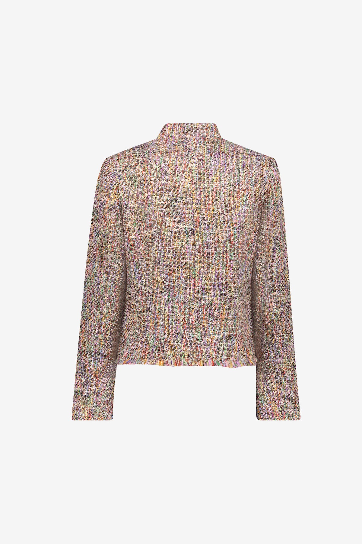 Geisha Boucléjacke in Multicolor mit Zierknöpfen