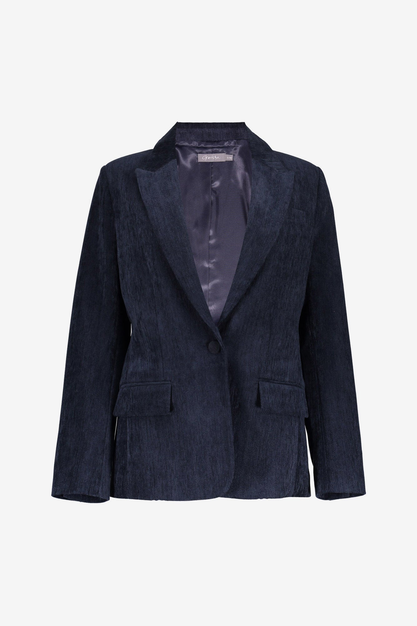 Geisha Blazer mit samtiger Struktur und Reverskragen