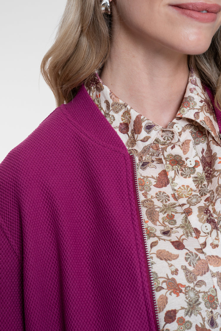 Geisha bequeme Bomberjacke mit Honeycomb-Struktur