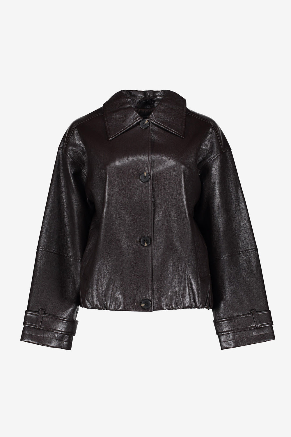 Geisha kurze PU-Jacke mit markanten Details und Balloon-Fit