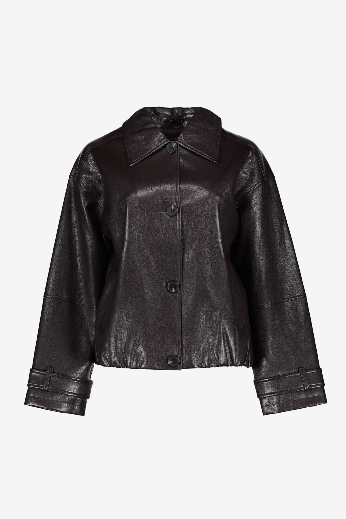 Geisha kurze PU-Jacke mit markanten Details und Balloon-Fit