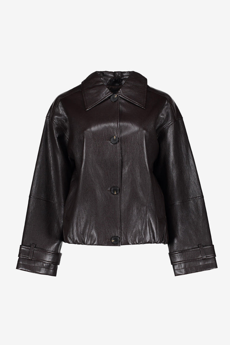 Geisha kurze PU-Jacke mit markanten Details und Balloon-Fit