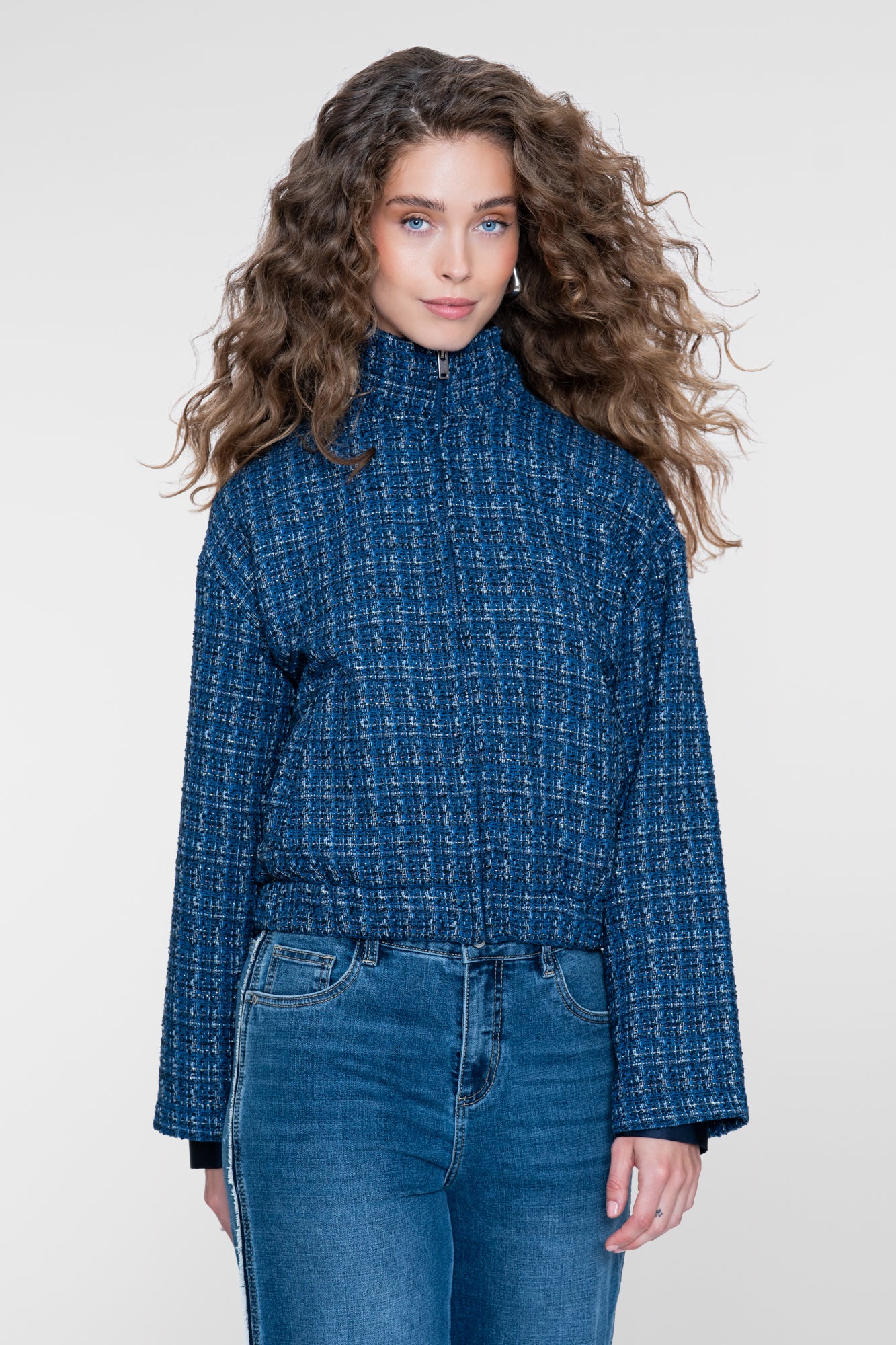 Geisha Tweedjacke mit sportlichen Details