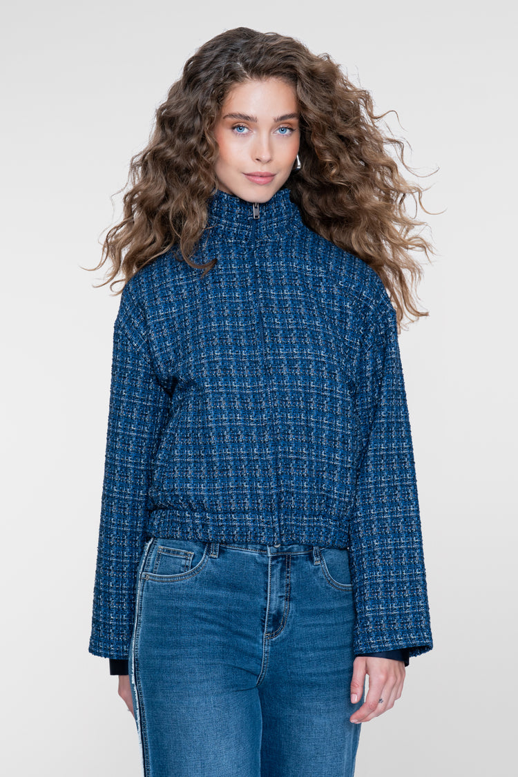 Geisha Tweedjacke mit sportlichen Details
