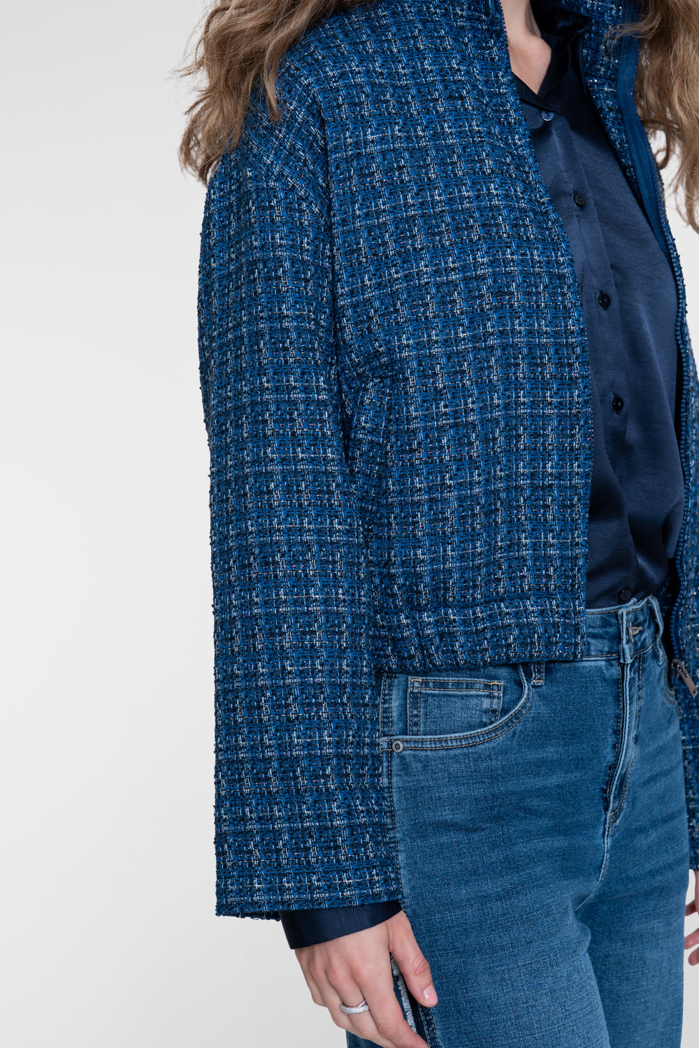 Geisha Tweedjacke mit sportlichen Details