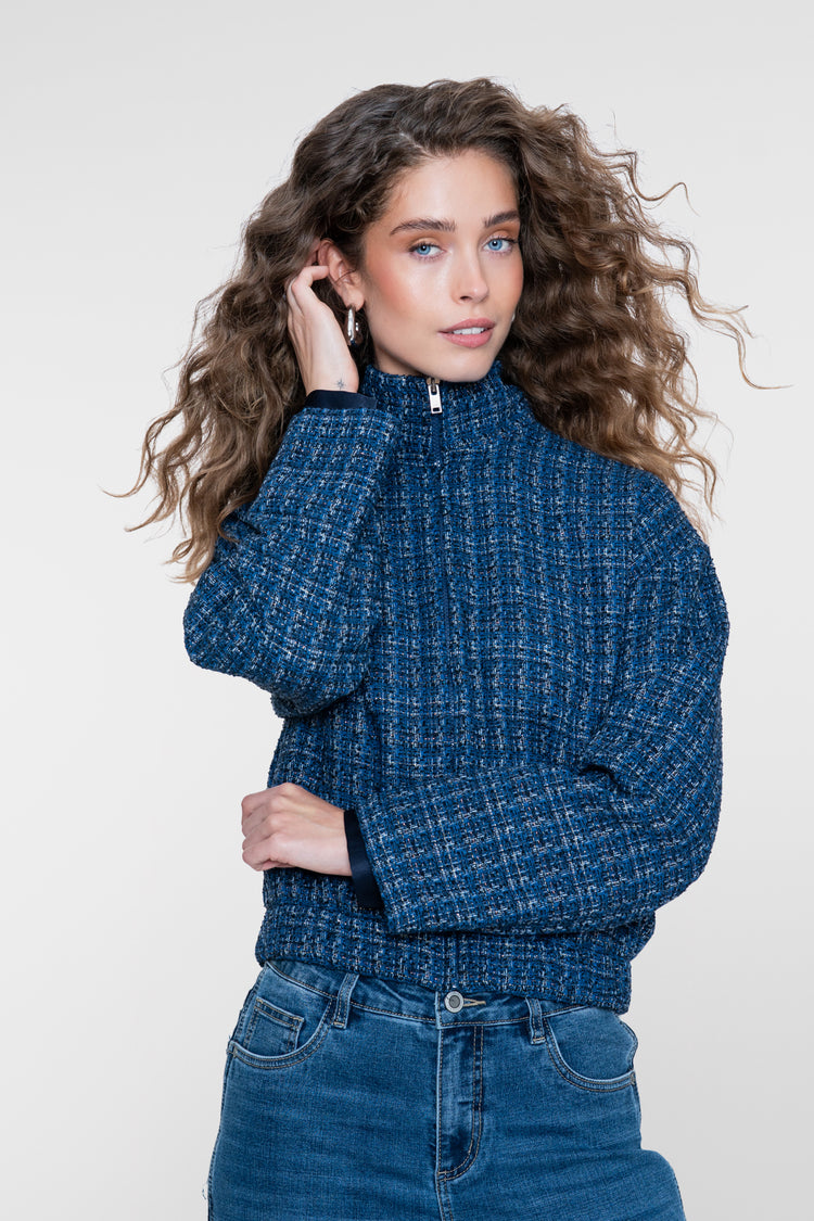 Geisha Tweedjacke mit sportlichen Details