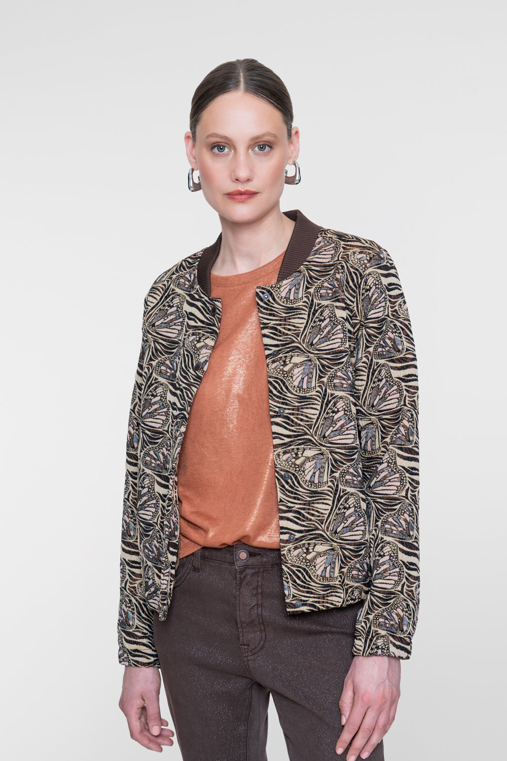 Geisha Jacquardjacke mit Schmetterlingsmuster – Shop de look