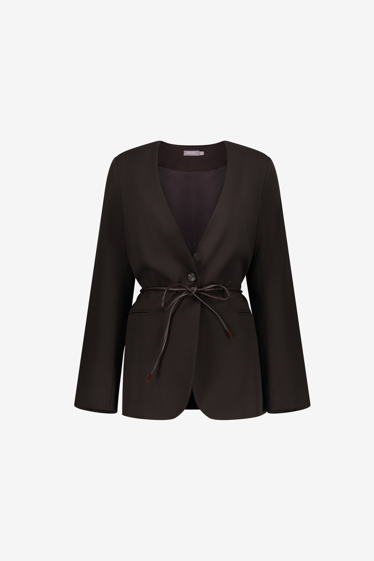 Geisha Damen Blazer mit Bindegürtel und femininer Passform