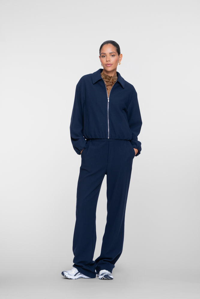 Geisha Damen Kurze Bomberjacke mit Struktur und Reißverschluss