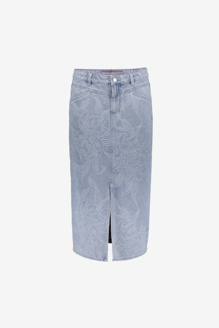 Geisha Midirock mit Jacquard und Blumenmuster