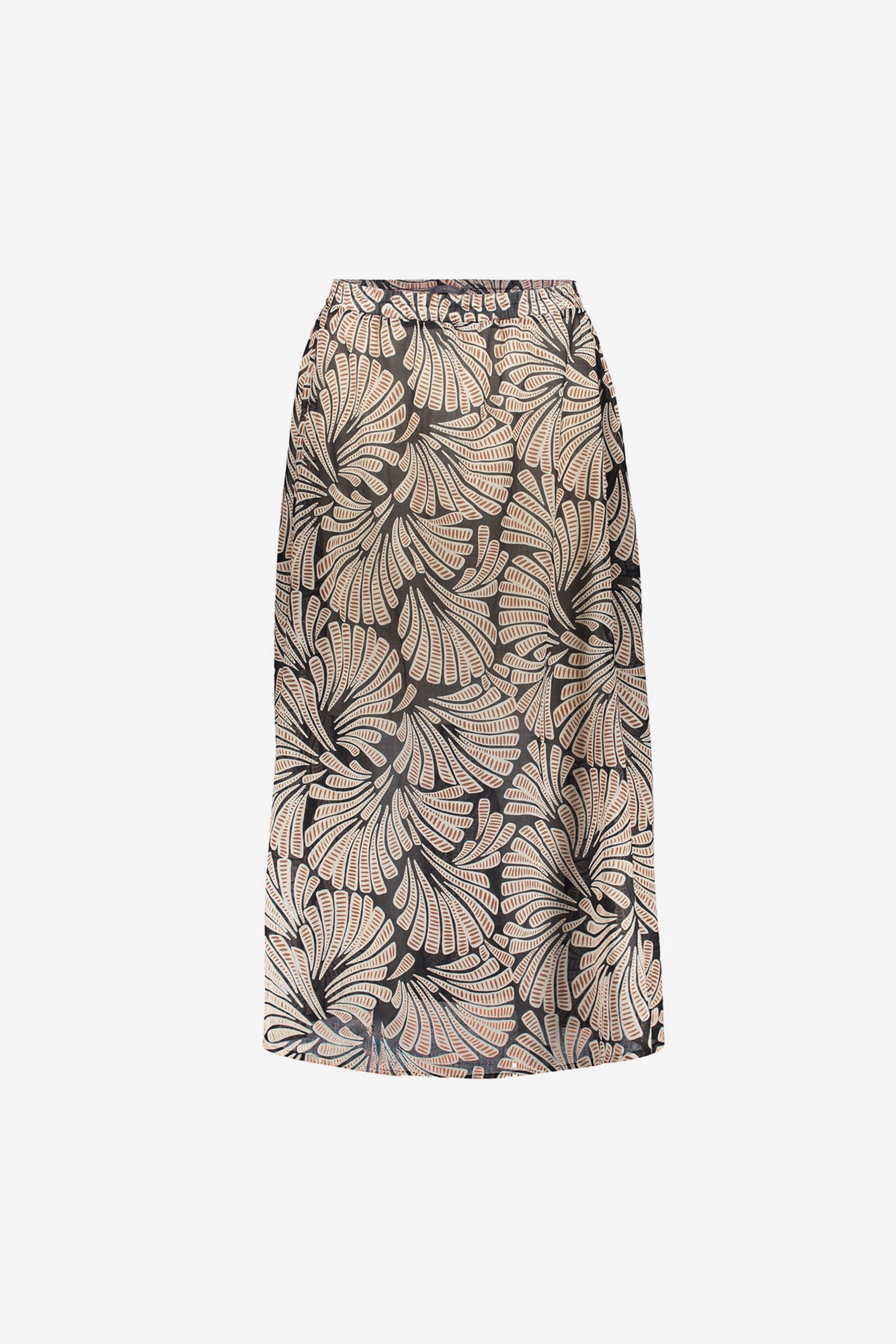 Geisha Maxirock mit elastischem Bund und grafischem Print