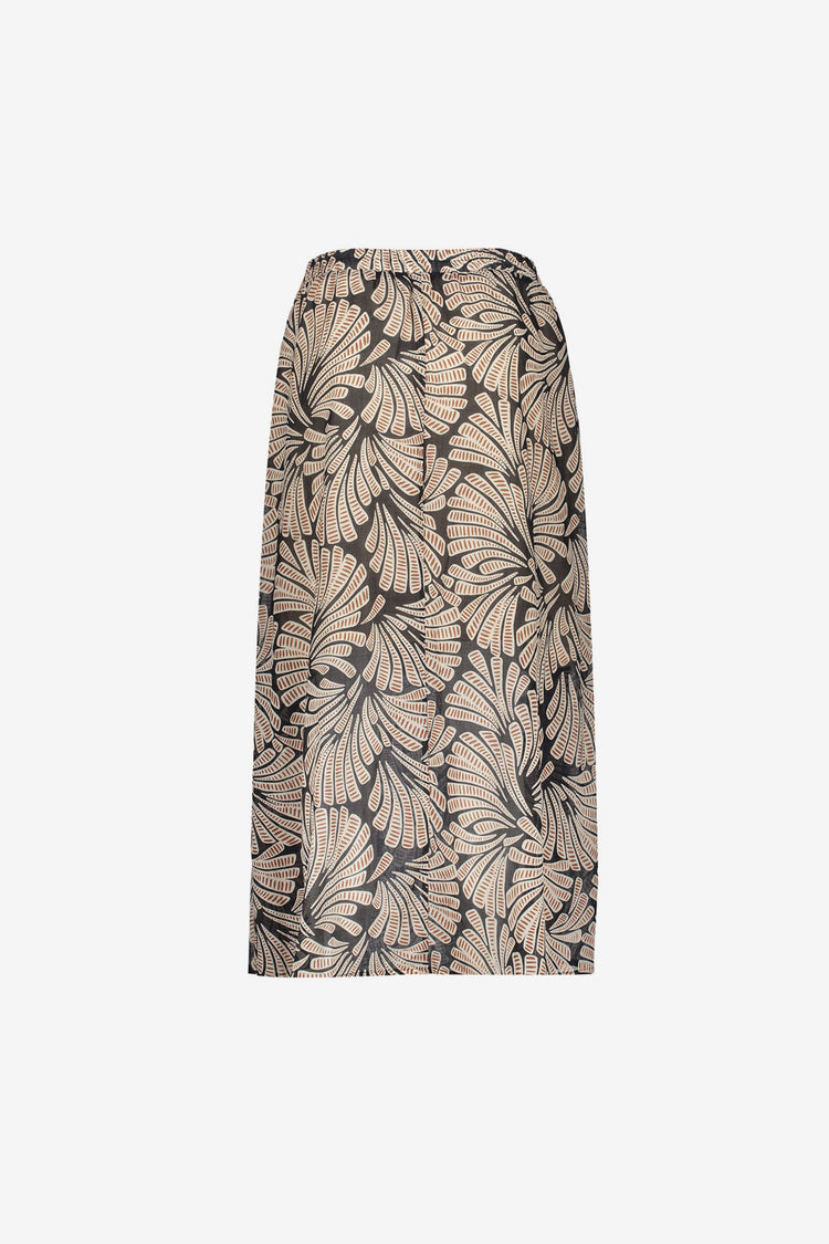 Geisha Maxirock mit elastischem Bund und grafischem Print