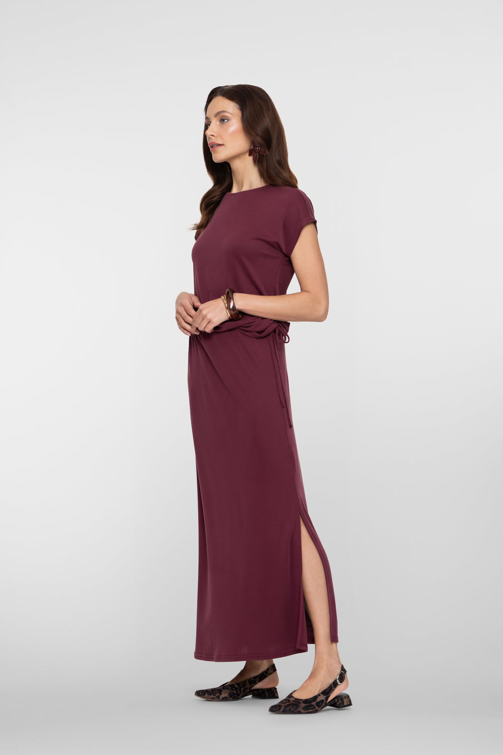 Geisha Maxirock aus Jersey mit eleganten Seitenschlitzen