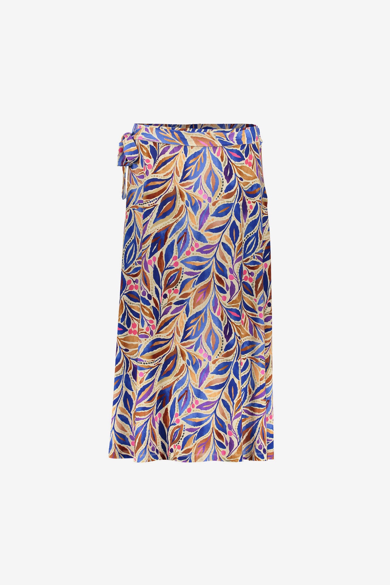 Geisha Rock mit Blätterprint und Bindedetail
