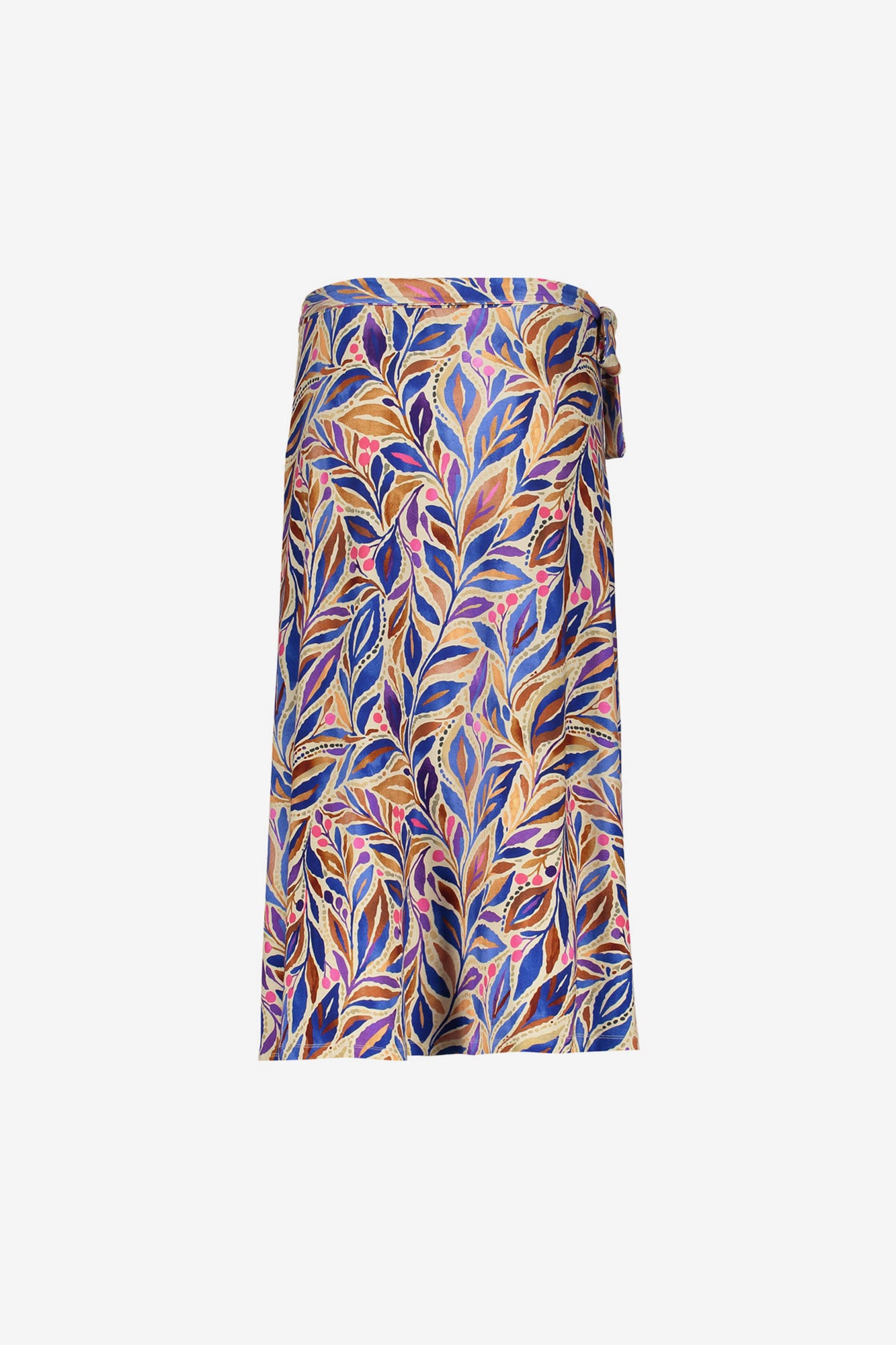 Geisha Rock mit Blätterprint und Bindedetail