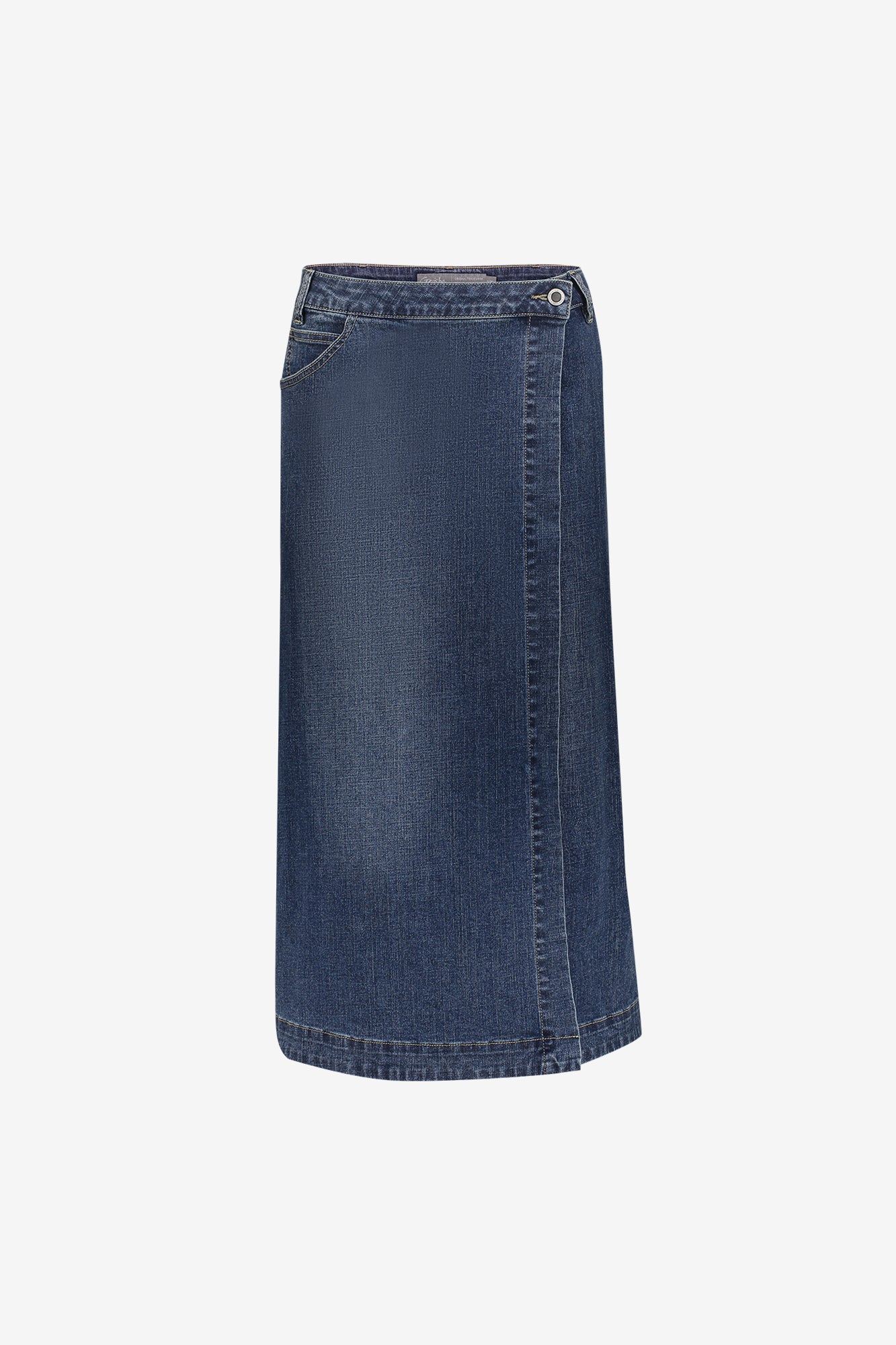 Geisha Denim-Wickelrock mit femininer Silhouette