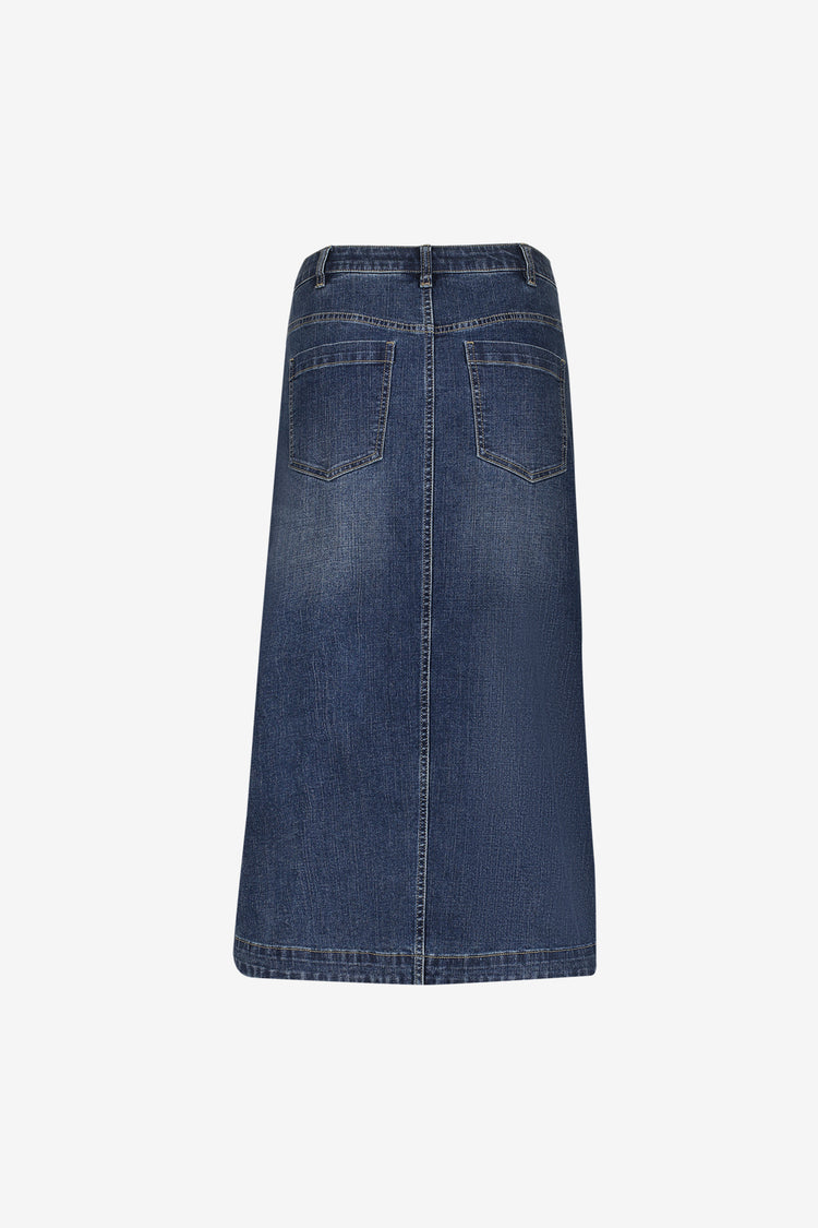 Geisha Denim-Wickelrock mit femininer Silhouette