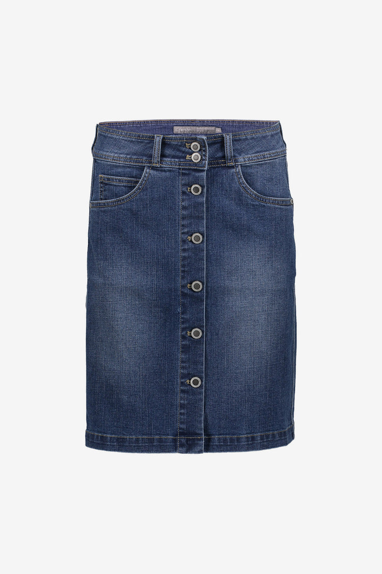 Geisha Denimrock mit Knopfleiste