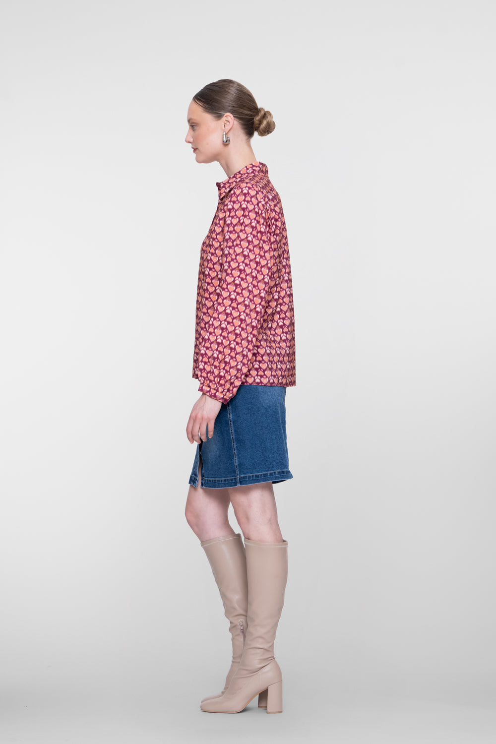 Geisha Denimrock mit Knopfleiste