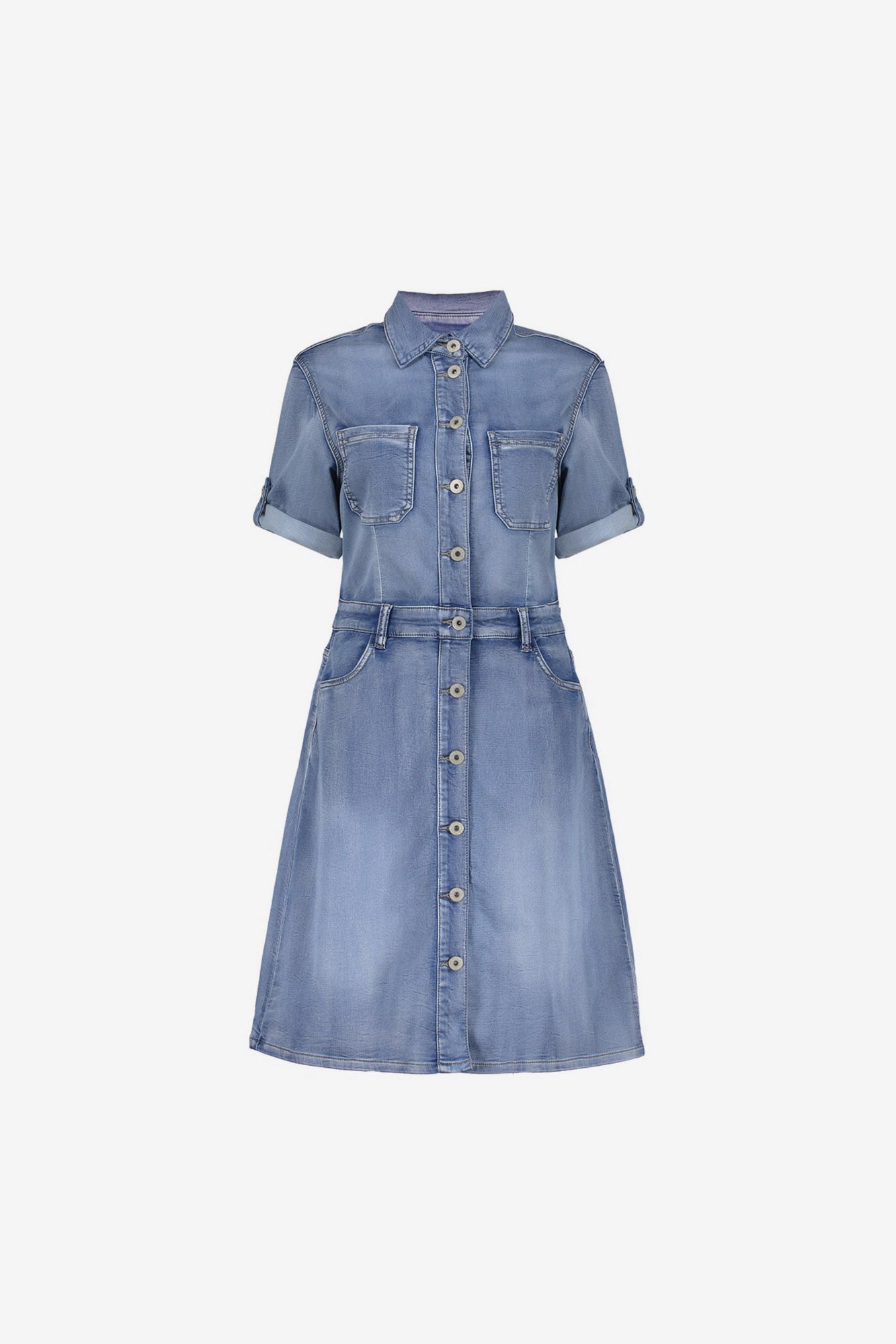 Geisha Denimkleid mit Knöpfen