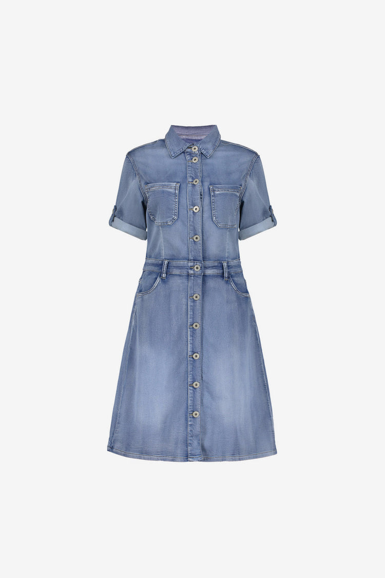 Geisha Denimkleid mit Knöpfen