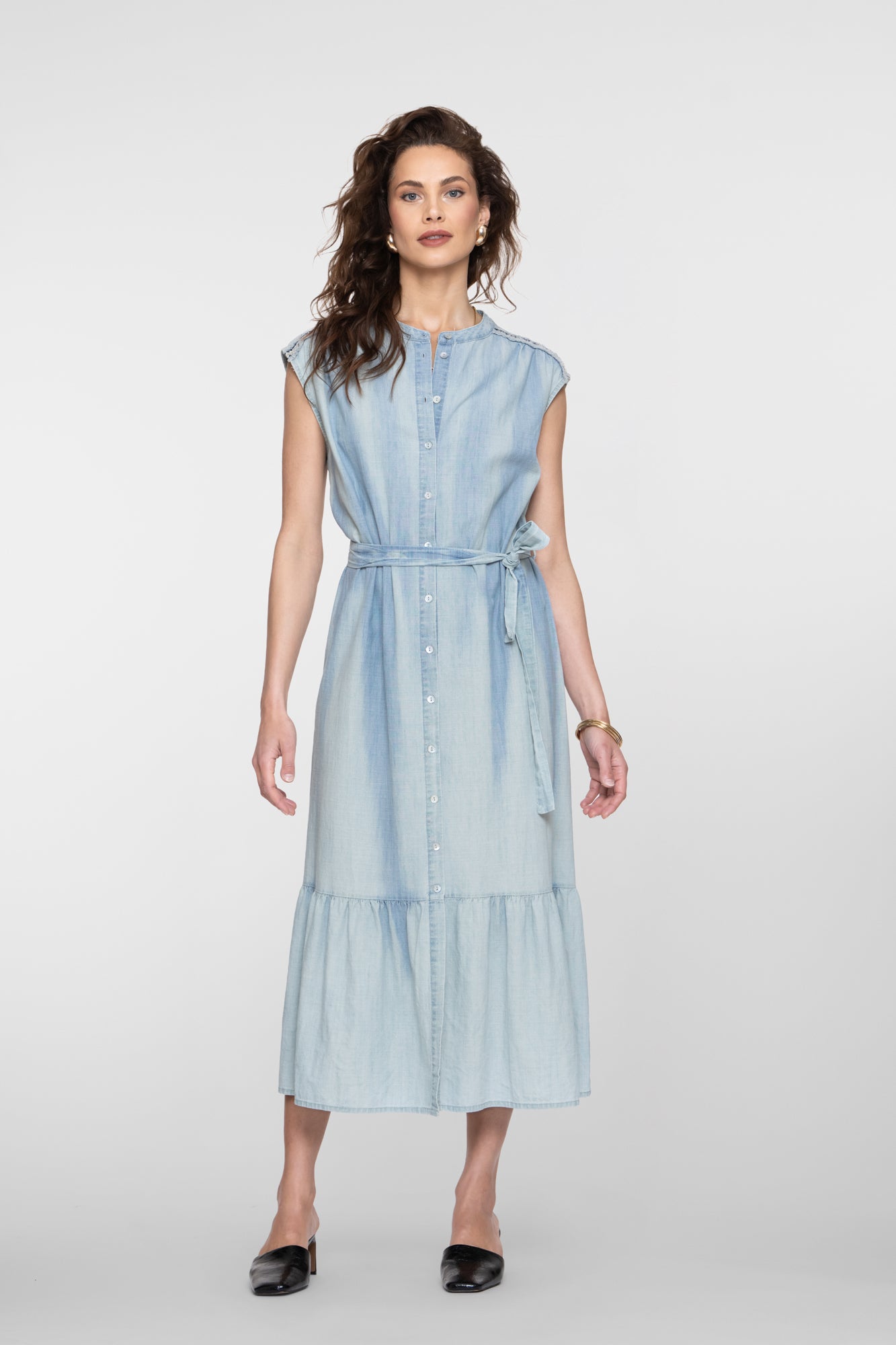 Geisha Maxikleid mit Volants