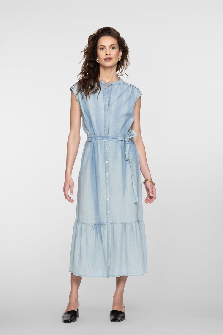 Geisha Maxikleid mit Volants