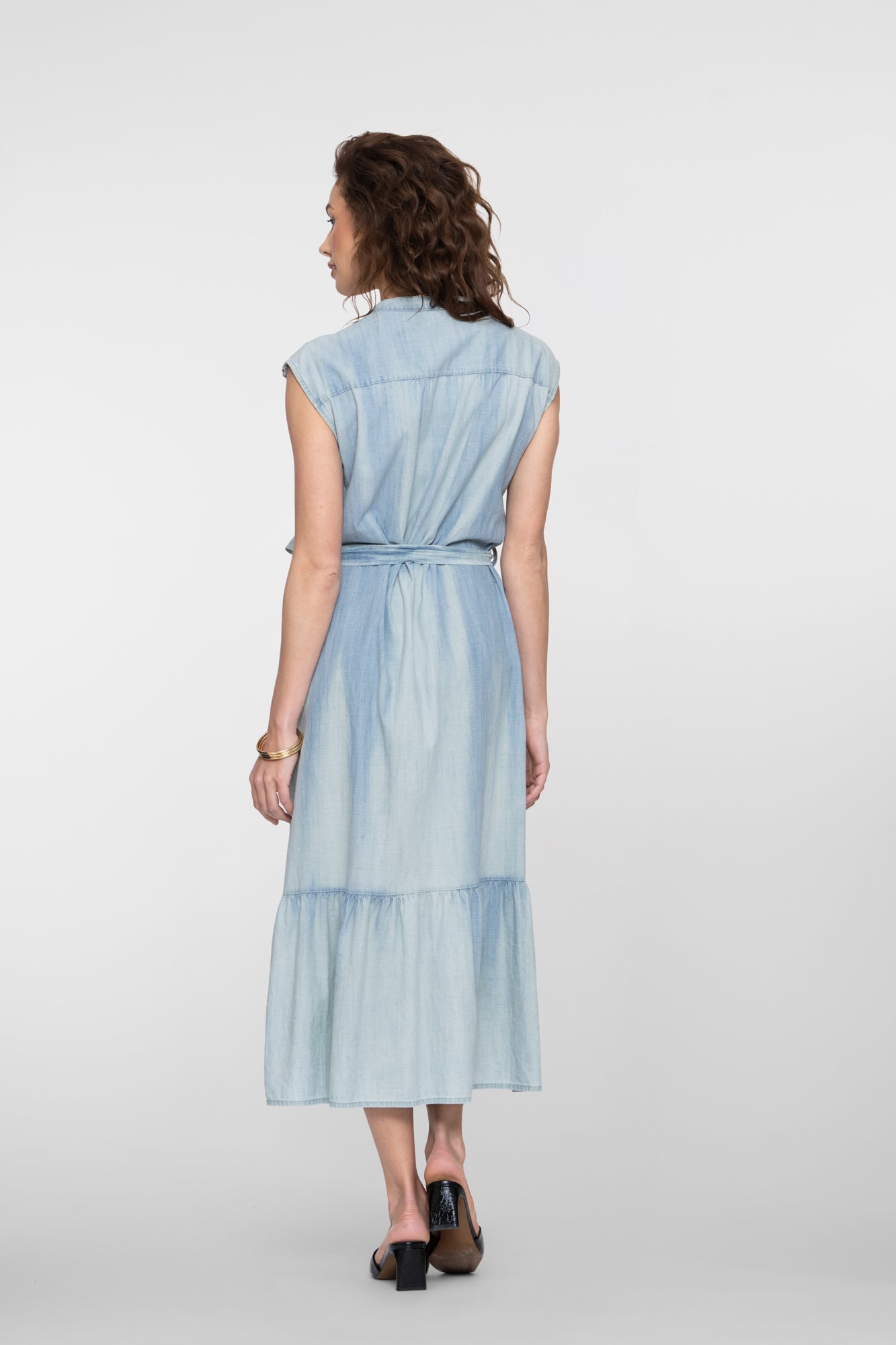 Geisha Maxikleid mit Volants