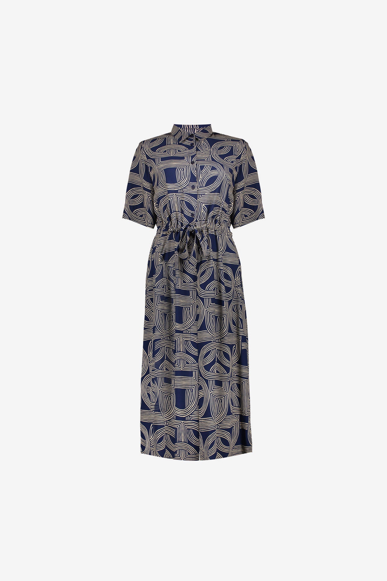 Geisha Kleid mit Print und Schlitz