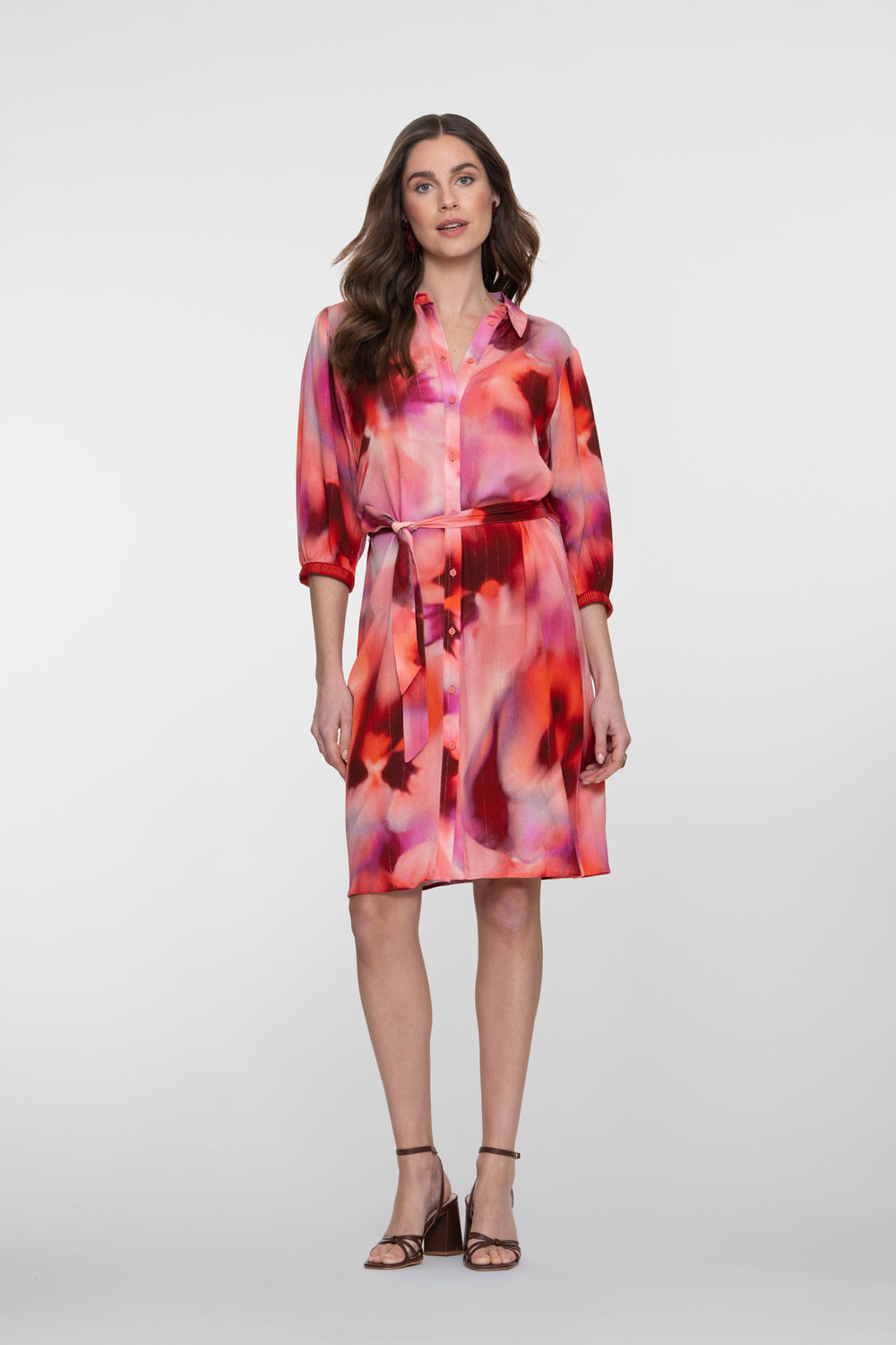 Geisha Kleid mit Aquarellprint