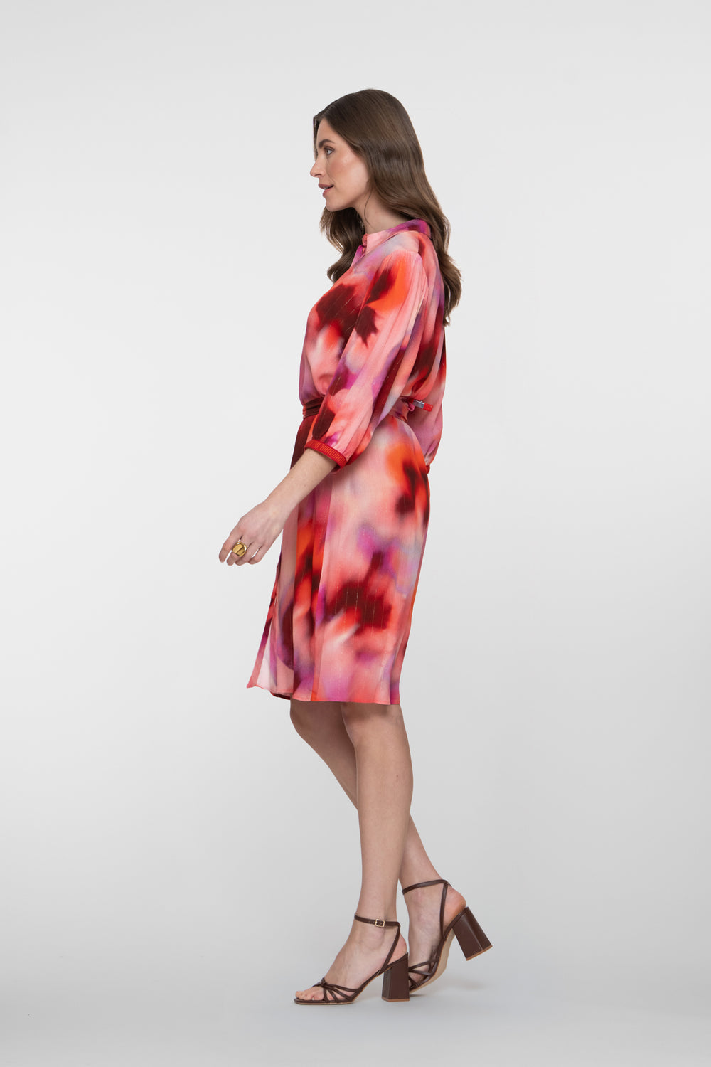 Geisha Kleid mit Aquarellprint