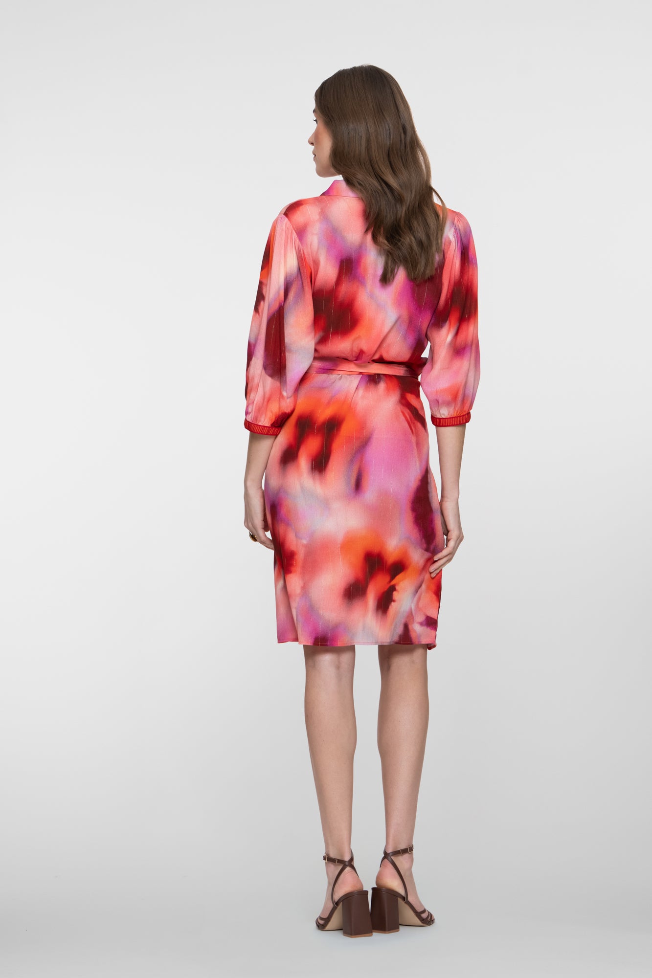 Geisha Kleid mit Aquarellprint