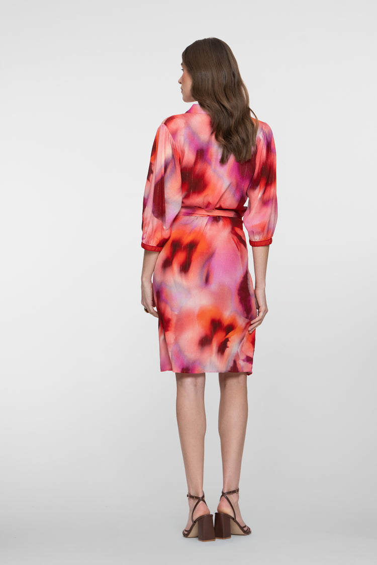 Geisha Kleid mit Aquarellprint