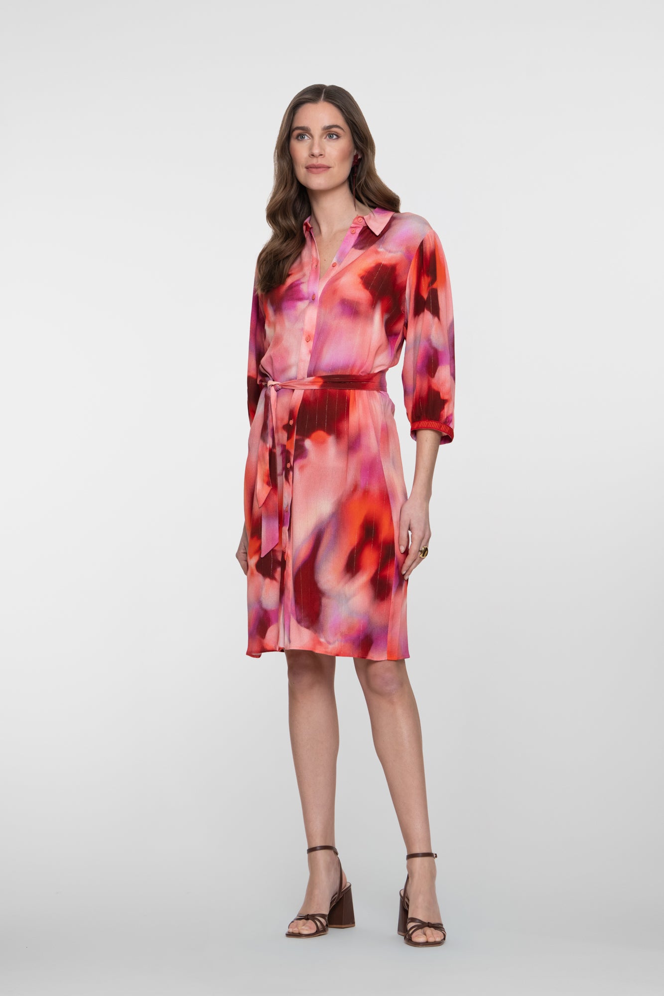 Geisha Kleid mit Aquarellprint
