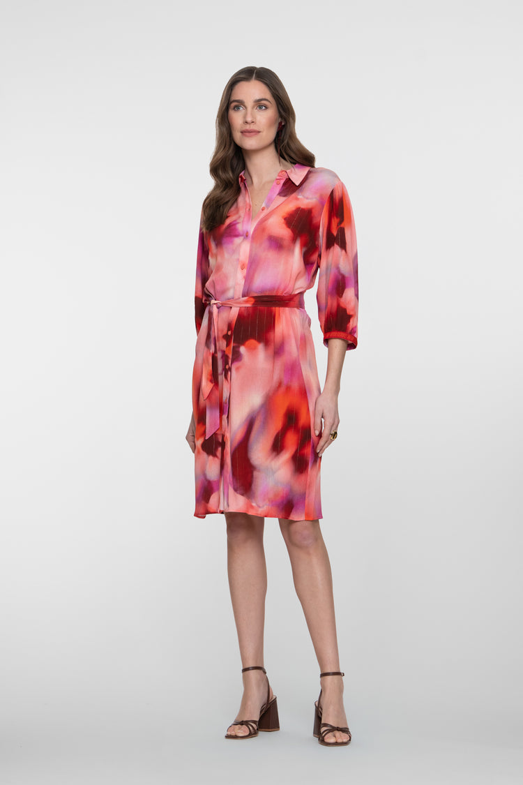 Geisha Kleid mit Aquarellprint