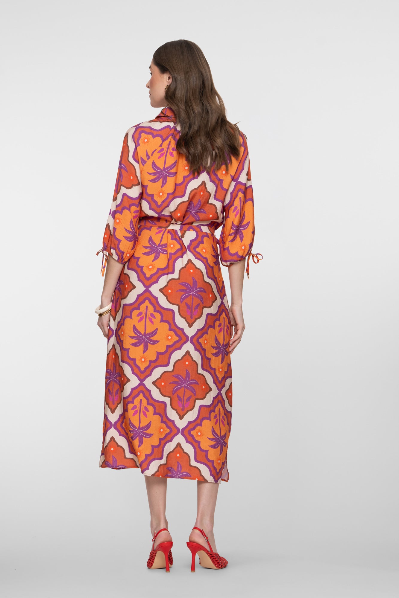 Geisha Midikleid mit tropischem Print